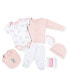 Baby Girls Ballerina Mouse 9 Piece Quilted Layette Gift Set