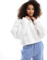 ASOS DESIGN sweat with balloon sleeve in cream