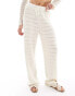 ONLY crochet wide leg trouser co-ord in cream