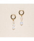 18K Gold Plated Freshwater Pearl with Moonstone - Emi Earrings For Women