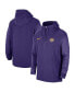 Men's Purple LSU Tigers 2023 Sideline Player Quarter-Zip Hoodie Jacket