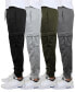 Men's Heavyweight Fleece-Lined Cargo Jogger Sweatpants-4PK