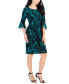 Petite Printed Side Tab Sheath Dress