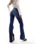 Mango straight leg jeans in dark wash blue