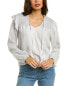 Bella Dahl Smocked Ruffle Pullover Women's Xs