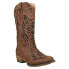 Roper Riley Glitz TooledInlay Snip Toe Cowboy Womens Brown Casual Boots 09-021-