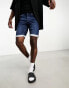 ONLY & SONS jog denim shorts in dark wash