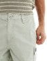 ASOS DESIGN slim cargo short with patch in sage