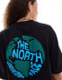 The North Face Globe back print oversized t-shirt in black