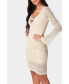 Women's Long Sleeve Crochet Resort Dress