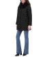 Women's Faux-Fur-Trim Hooded Packable Shine Puffer Coat