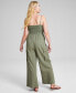 Women's Cotton Smocked Cargo Jumpsuit, Created for Macy's