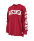 Women's Heathered Red Wisconsin Badgers Two-Hit Canyon Long Sleeve T-shirt