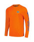 Men's Orange Florida Gators Terminal Tackle Omni-Shade Raglan Long Sleeve T-shirt