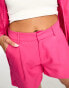 Threabdare tailored shorts co-ord in pink