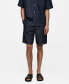 Men's Cotton Denim Effect Bermuda Shorts