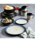 Couture Bands 16-piece Dinnerware Set Blue, Service for 4