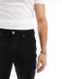 ASOS DESIGN straight leg jeans in no fade black