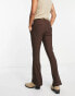 ASOS DESIGN skinny flare suit trousers in brown