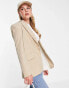 Bershka core oversized blazer in camel