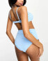 Peek & Beau Fuller Bust Exclusive mix & match scalop underwire bikini top in pastel blue