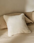 Plain faux fur cushion cover