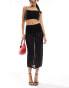 & Other Stories sheer knit midi skirt with high waist knicker pants in black