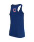 Women's Royal Chicago Cubs Plus Size Swing for the Fences Racerback Tank Top