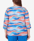 Plus Size Neptune Beach Crew Neck Beach Wave Top