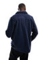 Brave Soul fleece overshirt in navy