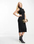 French Connection Manhatten jersey bodycon dress in black