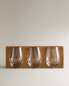 Pack of rounded glass tumblers (pack of 3)