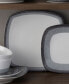 Colorscapes Layers Square Dinner Plate Set of 4, 10.75"