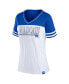 Women's White, Royal Kentucky Wildcats Plus Size Field Game V-Neck T-shirt