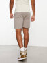 ASOS DESIGN slim shorts in brown pique