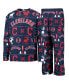 Big Boys Navy Cleveland Guardians Allover Print Long Sleeve T-shirt and Pants Sleep Set