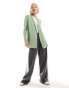 JDY lightweight blazer co-ord in sage green