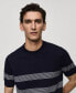 Men's Striped Modal Cotton Knitted T-Shirt