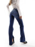 Mango straight leg jeans in dark wash blue