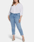 Plus Size Sheri Slim Ankle Jean with Roll Cuffs