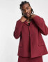 COLLUSION oversized blazer in wine co-ord