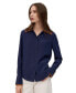 Women's Contrast Piping Silk Willow Shirt for Women