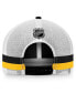 Men's Black, White Pittsburgh Penguins Fundamental Striped Trucker Adjustable Hat