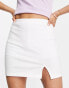 ASOS DESIGN Petite split front tennis skort in white