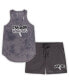 Женская пижама Concepts Sport womens Charcoal Chicago White Sox Plus Size Cloud Tank Top and Shorts Sleep Set