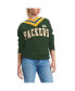 Women's Green Green Bay Packers Heidi Raglan V-Neck Sweater