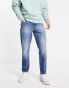 ASOS DESIGN tapered fit jeans in dark wash blue - MBLUE