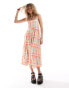 Daisy Street relaxed cami smock dress in rainbow check