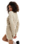 Object fringed knitted jumper co-ord in cream