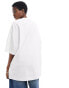 ASOS DESIGN oversized t-shirt with fish and martini graphic in white